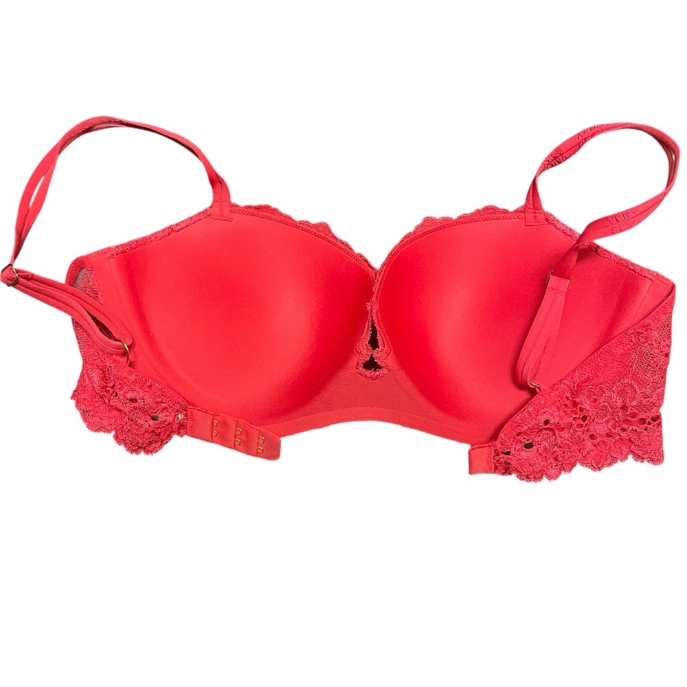 Victoria’s Secret Red Lace Padded Demi Bra - Picture 3 of 6